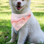 Pink Marble Print Over The Collar Dog Bandana