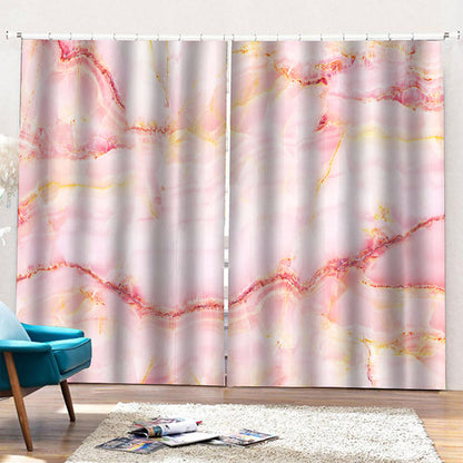 Pink Marble Print Pencil Pleat Curtains