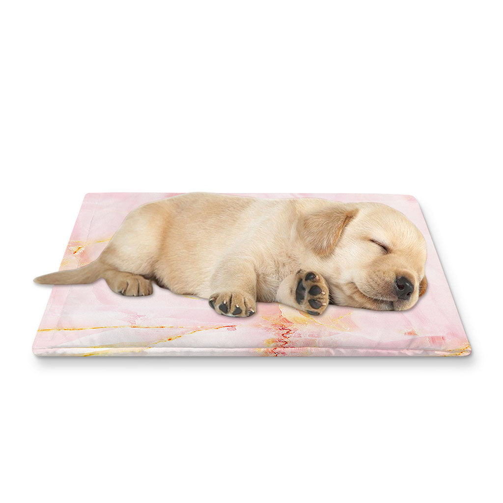 Pink Marble Print Pet Cooling Mat Cover