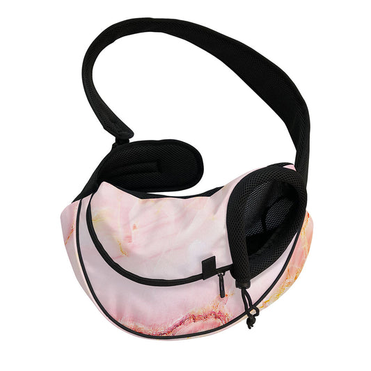 Pink Marble Print Pet Sling Carrier