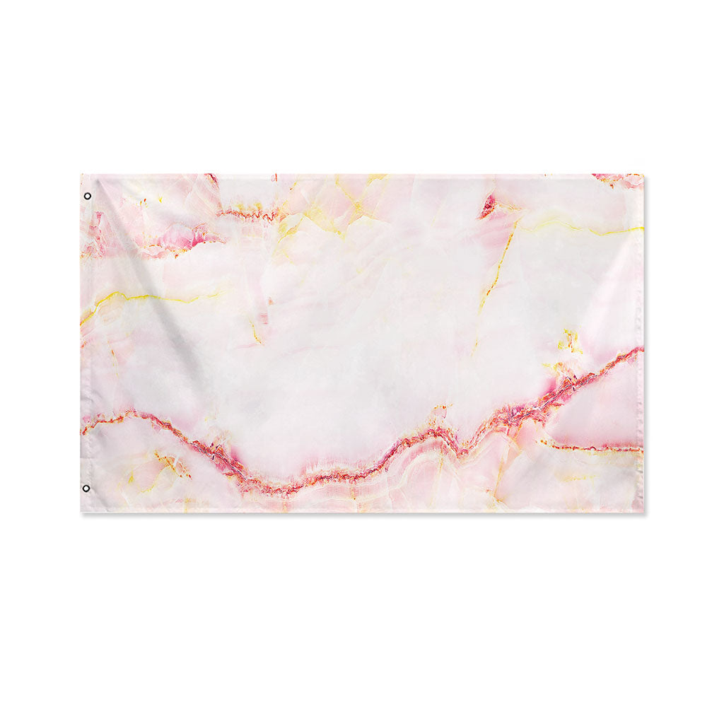 Pink Marble Print Polyester Flag