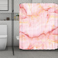 Pink Marble Print Polyester Shower Curtain
