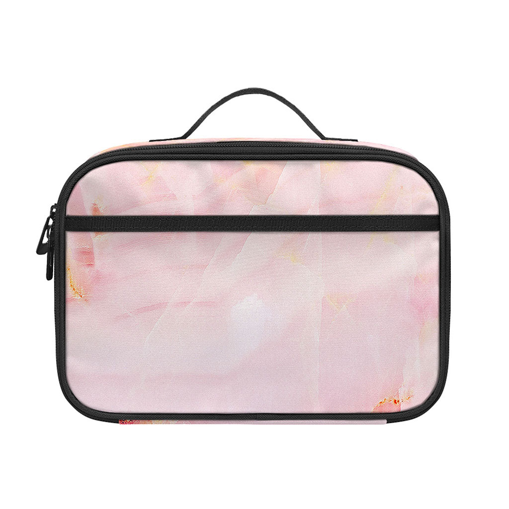 Pink Marble Print Portable Lunch Bag