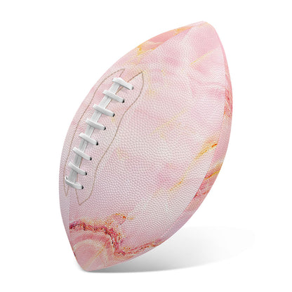 Pink Marble Print Rugby Ball