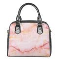 Pink Marble Print Shoulder Handbag