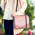 Pink Marble Print Shoulder Strap Bible Bag
