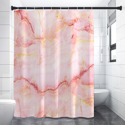 Pink Marble Print Shower Curtain