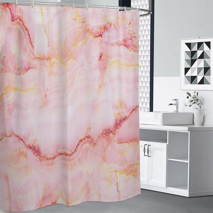 Pink Marble Print Shower Curtain