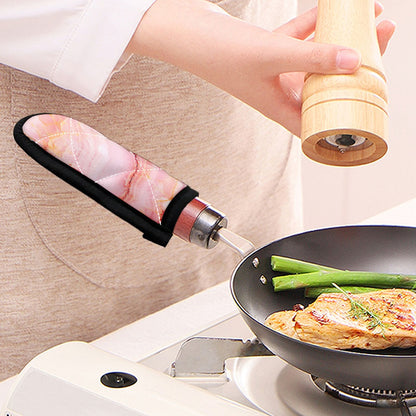 Pink Marble Print Skillet Handle Cover
