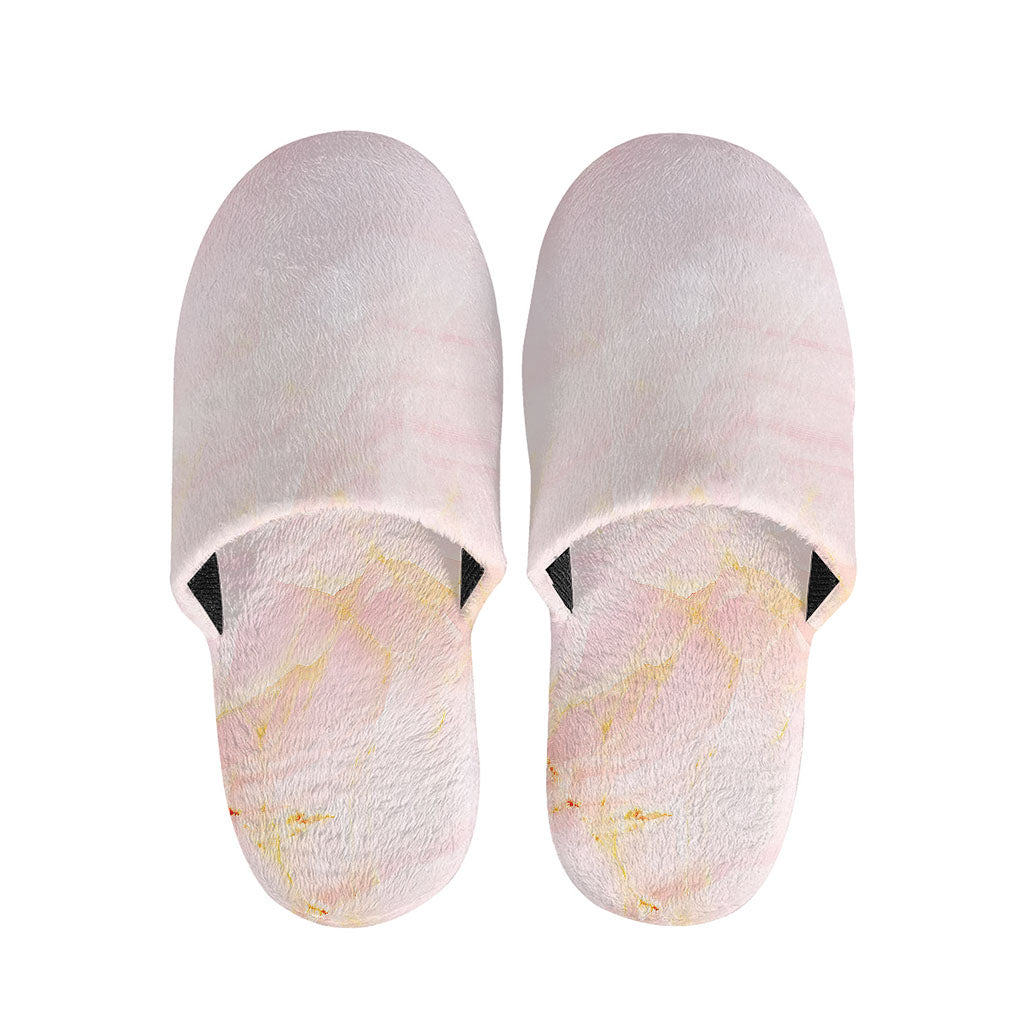 Pink Marble Print Slippers
