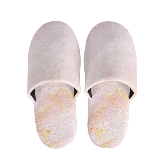 Pink Marble Print Slippers