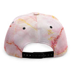 Pink Marble Print Snapback Cap