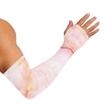 Pink Marble Print Sun Protection Arm Sleeves