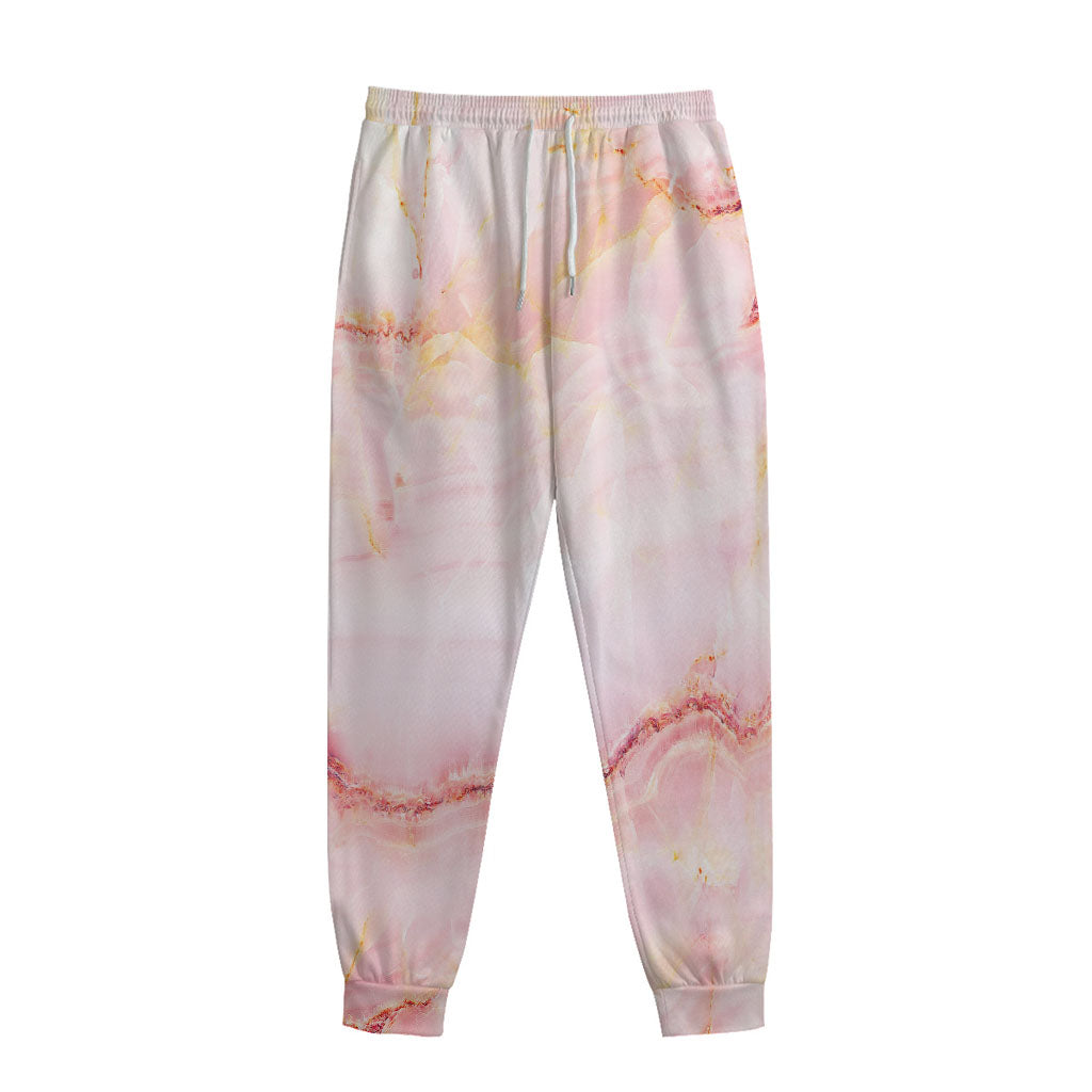 Pink Marble Print Sweatpants