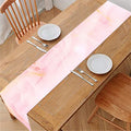 Pink Marble Print Table Runner