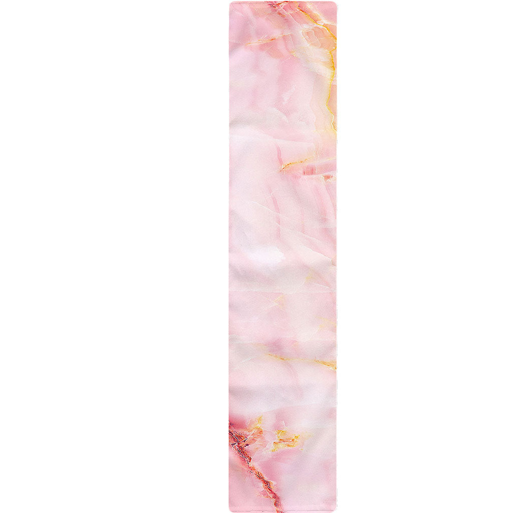 Pink Marble Print Table Runner