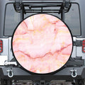 Pink Marble Print Tire Cover