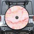 Pink Marble Print Tire Cover With Camera Hole
