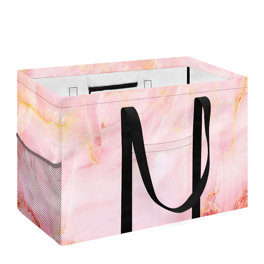 Pink Marble Print Utility Tote Bag