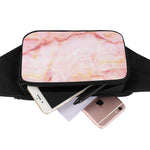 Pink Marble Print Waist Bag