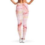 Pink Marble Print Women's Leggings