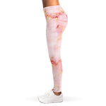 Pink Marble Print Women's Leggings