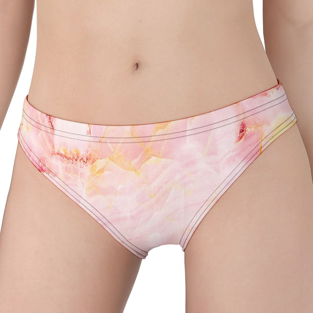 Pink Marble Print Women's Panties