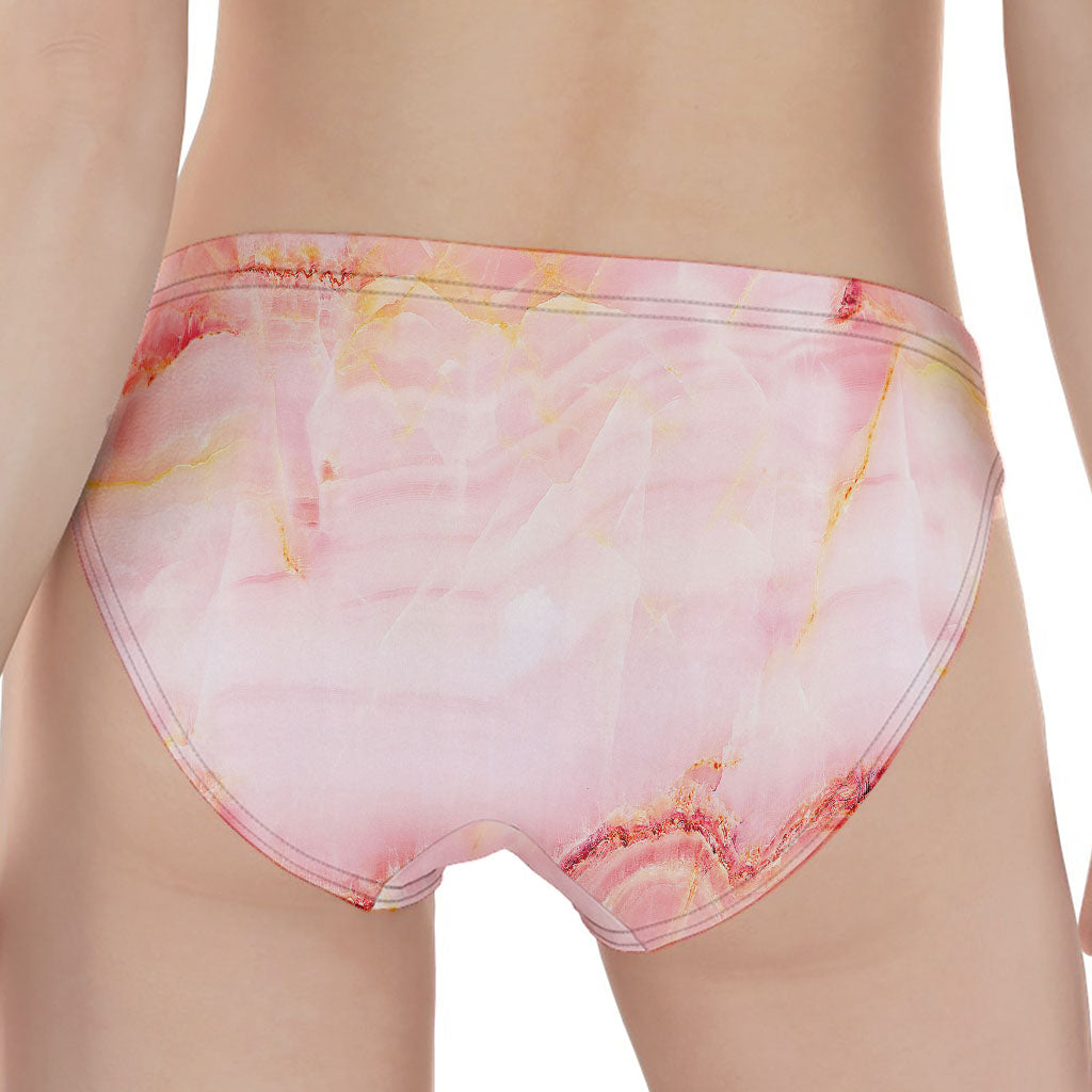 Pink Marble Print Women's Panties
