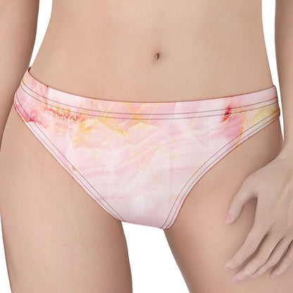 Pink Marble Print Women's Thong