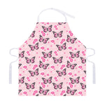 Pink Monarch Butterfly Pattern Print Adjustable Apron