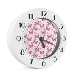 Pink Monarch Butterfly Pattern Print Alarm Clock