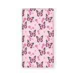 Pink Monarch Butterfly Pattern Print Baby Crib Sheet