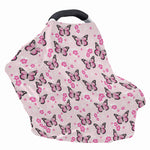 Pink Monarch Butterfly Pattern Print Baby Seat Cover