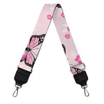 Pink Monarch Butterfly Pattern Print Bag Strap