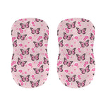 Pink Monarch Butterfly Pattern Print Bar Stool Covers