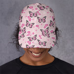 Pink Monarch Butterfly Pattern Print Baseball Cap