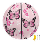 Pink Monarch Butterfly Pattern Print Basketball