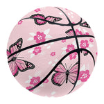 Pink Monarch Butterfly Pattern Print Basketball