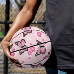 Pink Monarch Butterfly Pattern Print Basketball