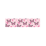 Pink Monarch Butterfly Pattern Print Bed Runner