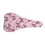 Pink Monarch Butterfly Pattern Print Bicycle Seat Cover