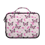 Pink Monarch Butterfly Pattern Print Briefcase Bible Bag