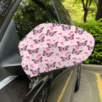 Pink Monarch Butterfly Pattern Print Car Side Mirror Covers