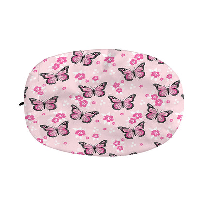 Pink Monarch Butterfly Pattern Print Car Side Mirror Covers