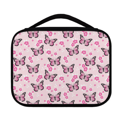 Pink Monarch Butterfly Pattern Print Classic Bible Case