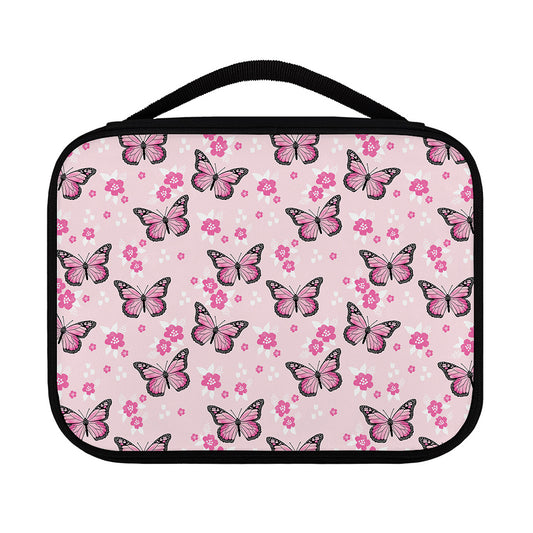 Pink Monarch Butterfly Pattern Print Classic Bible Case