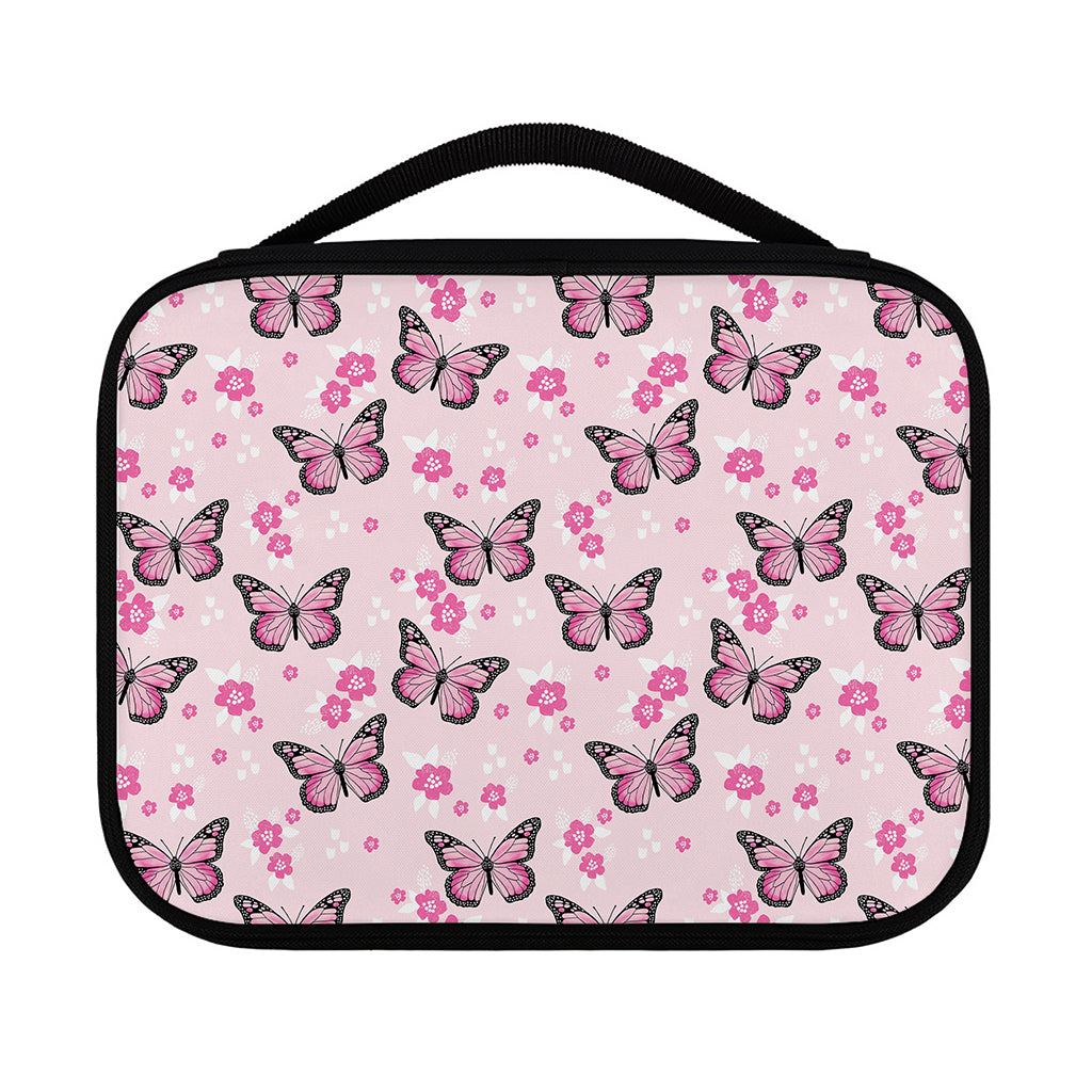 Pink Monarch Butterfly Pattern Print Classic Bible Case
