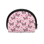 Pink Monarch Butterfly Pattern Print Coin Purse
