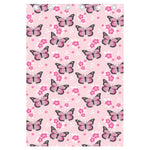 Pink Monarch Butterfly Pattern Print Curtain