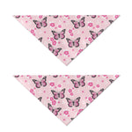 Pink Monarch Butterfly Pattern Print Dog Bandana